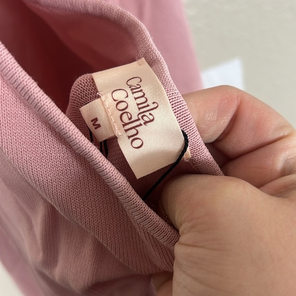 Camila Coelho Justine Halter Maxi Dress in Light Pink - Picture 8 of 9